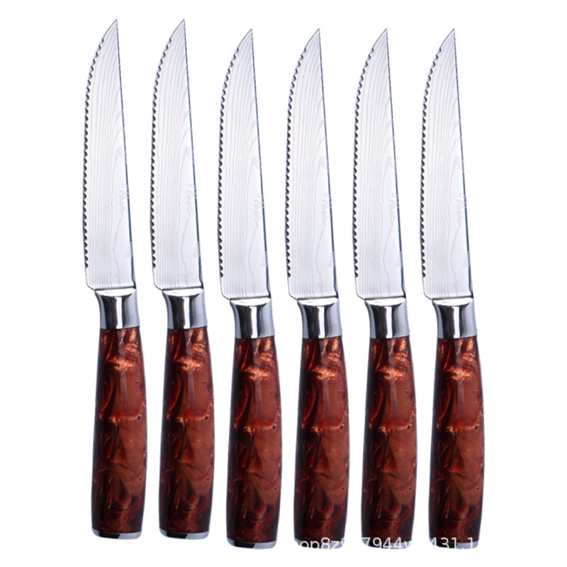 Cross-border German stainless steel Western-style household steak knife, serrated steak knife, hotel knife, kitchen fruit knife, small knife Item Picture