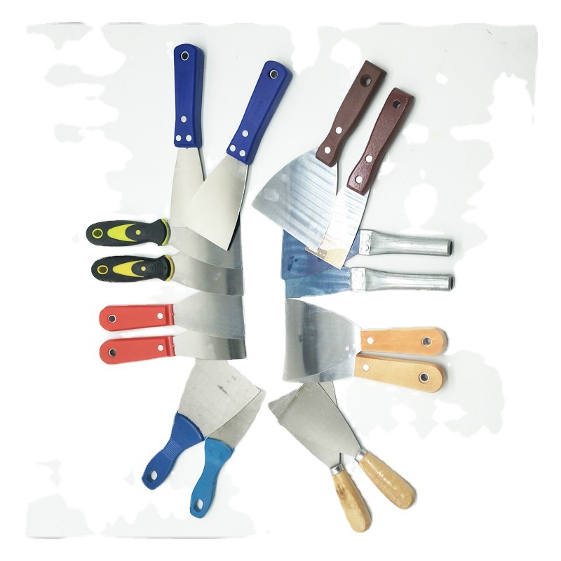 Ordinary wooden-handled putty knife, wooden-handled carbon steel putty knife, various wooden-handled scrapers, wooden-handled ordinary small putty knife Item Picture