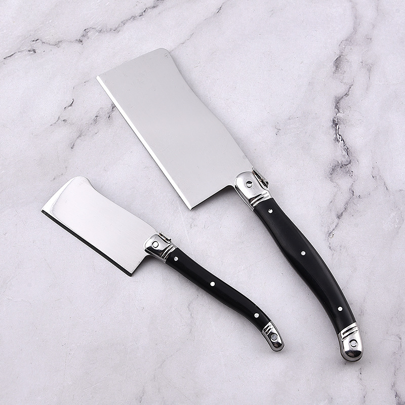 420 stainless steel ABS black plastic handle knife cross-border kitchenware set Butter knife, bread and cheese baking knife Specification drawing