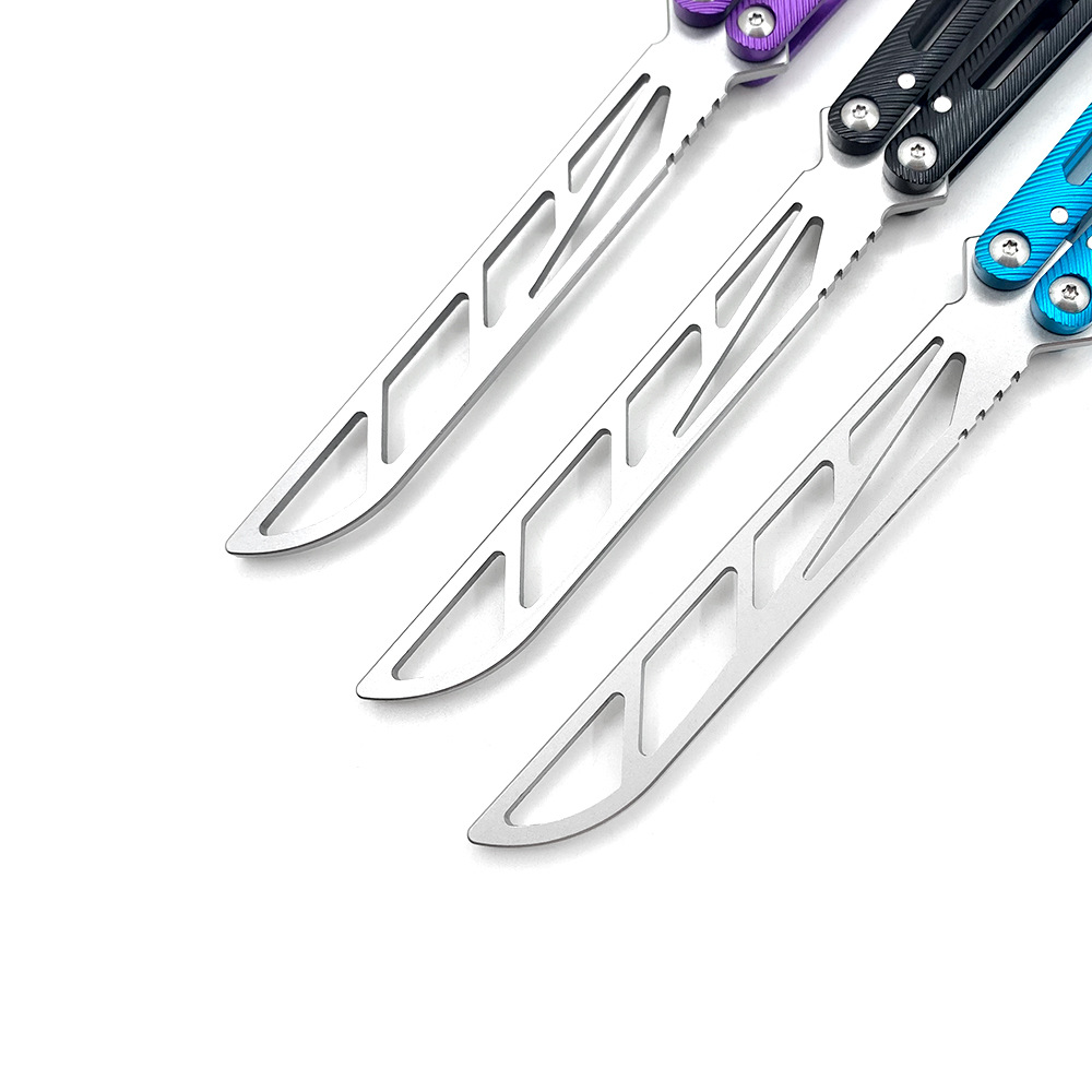 SF Suifeng Tsunami Integrated 7075 Aluminum Practice knife, Butterfly knife, unedged fancy training knife, portable tactics Specification drawing