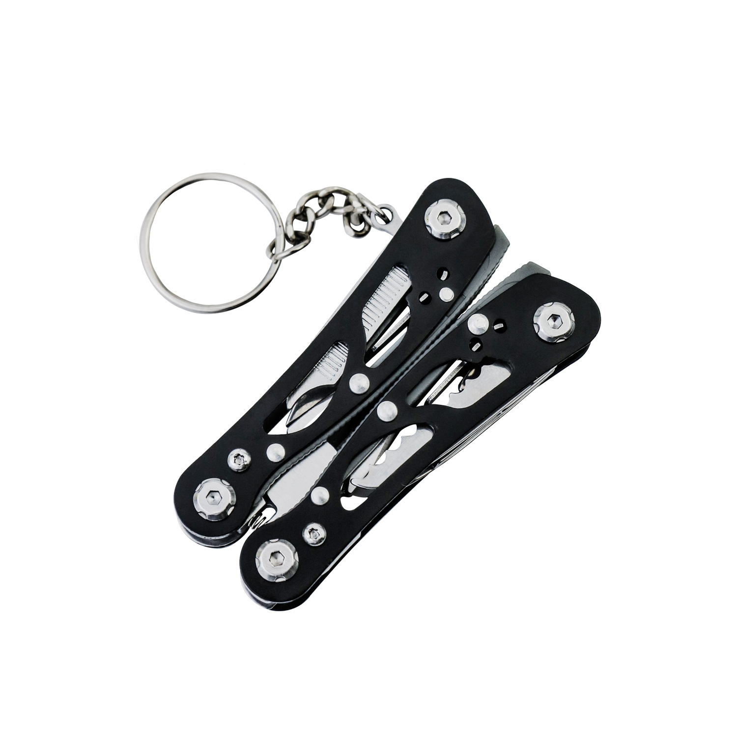 Outdoor all-steel multi-functional pliers, mini functional combination folding knife pliers, home emergency tool pliers, e-commerce supply Item Picture