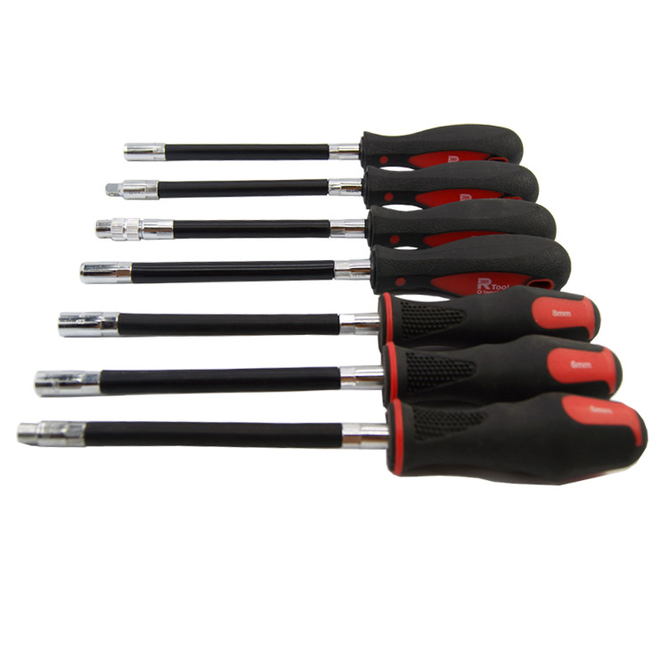 Factory direct sales of high-strength throat band screwdrivers, flexible elastic socket screwdrivers, hexagonal manual socket screwdrivers Specification drawing