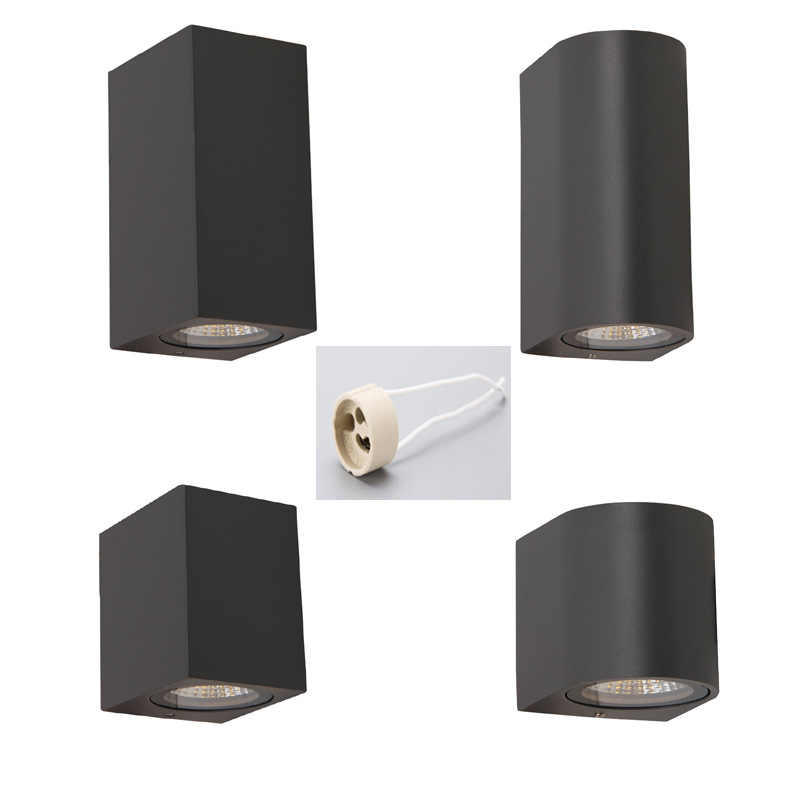 GU10 GU5.3 MR16 wall lamp housing led outdoor lamp cup Simple corridor wall lamp outdoor exposed table lamp full figure