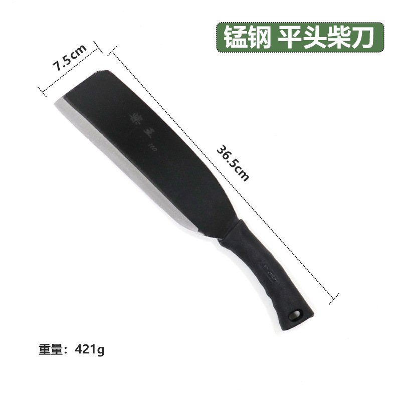 Chai Wang rubber handle manganese steel small firewood knife, agricultural chopping and cutting dual-purpose knife, outdoor logging small curved knife, hook knife, sickle knife details Picture