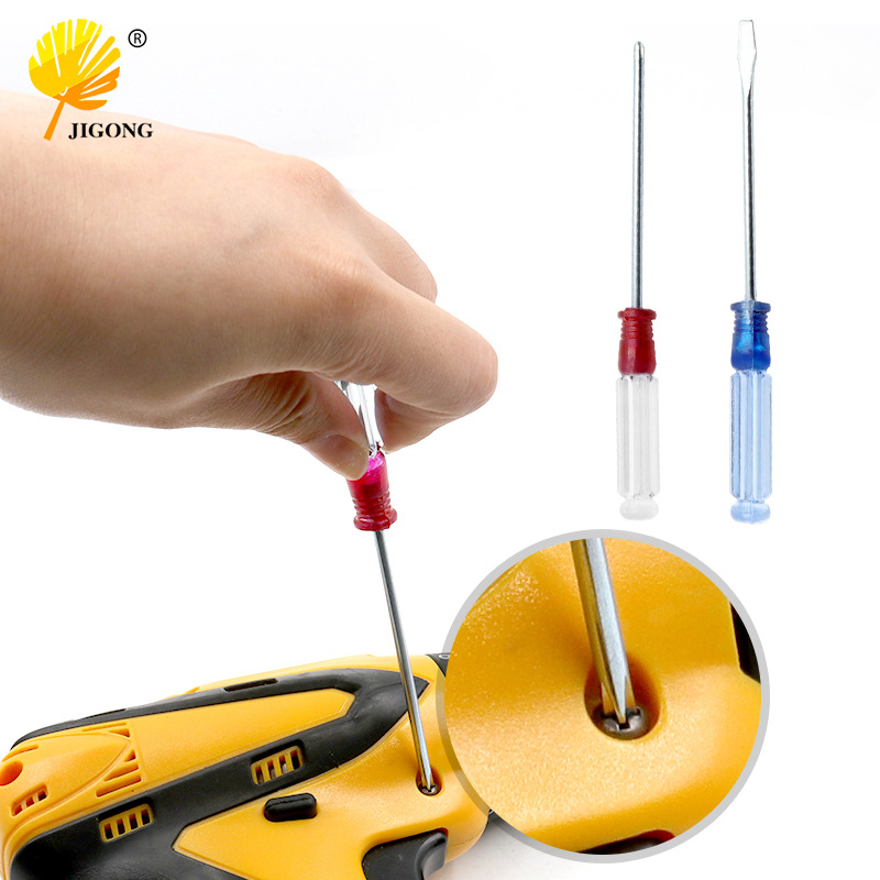 Transparent handle screwdriver, flat-head cross-head, daily disassembly and maintenance tools, manual screwdriver, mini screwdriver full figure