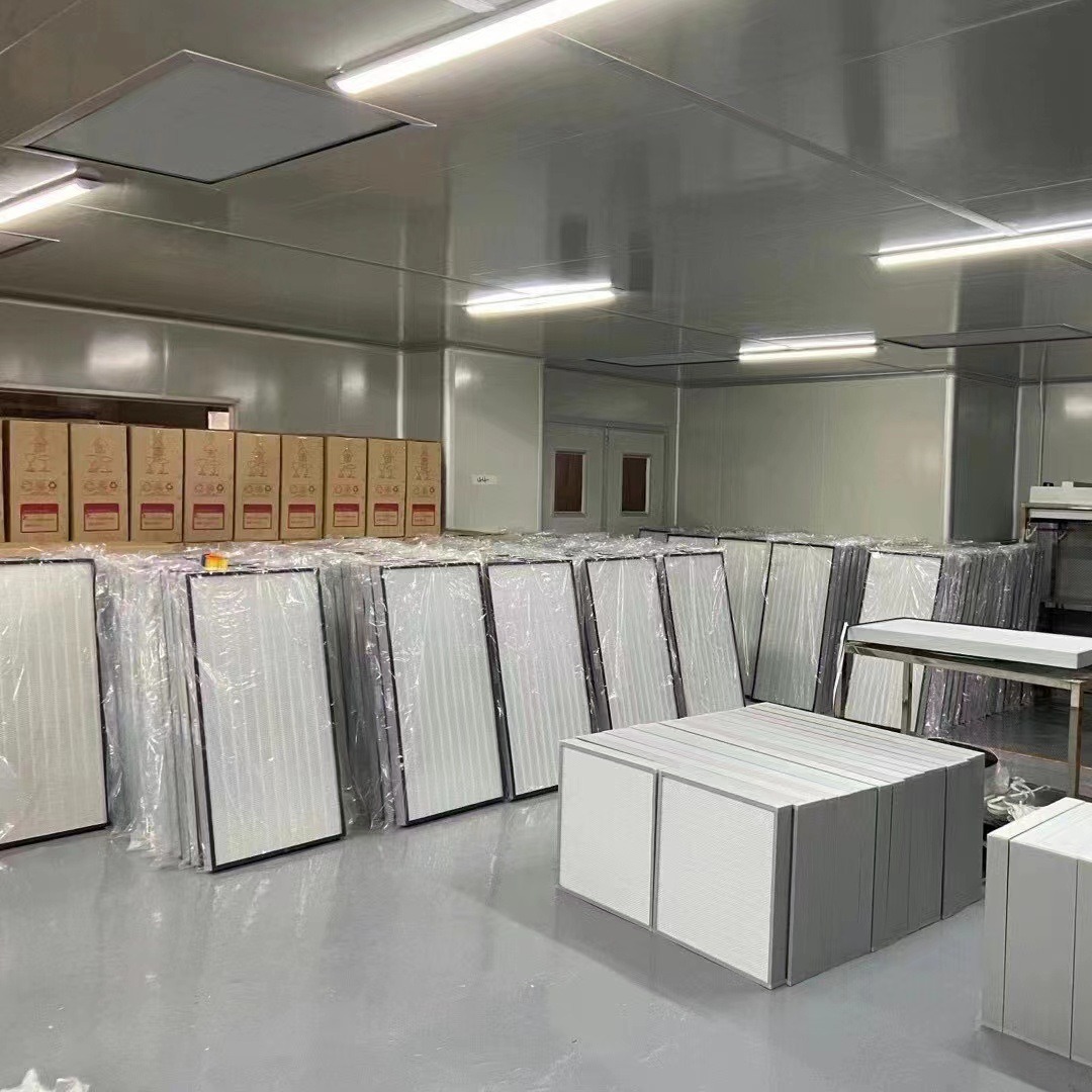 The manufacturer of primary air filters produces medium-efficiency 100-level high-efficiency filters for clean rooms and pharmaceutical factories Application Scenario
