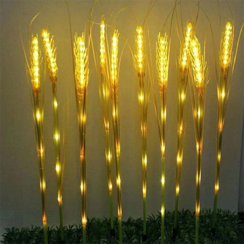 LED solar wheat ear lamps for outdoor atmosphere lighting, square garden decoration, lawn insertion, and rice ear lamps Specification drawing