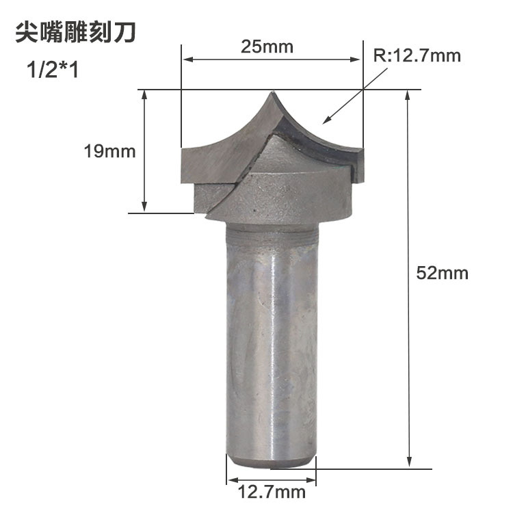 Woodworking pointed-nose engraving knife, trimming machine, line knife, chamfering knife, fillet knife, milling cutter, 1/2 handle, 1/4 handle undefined