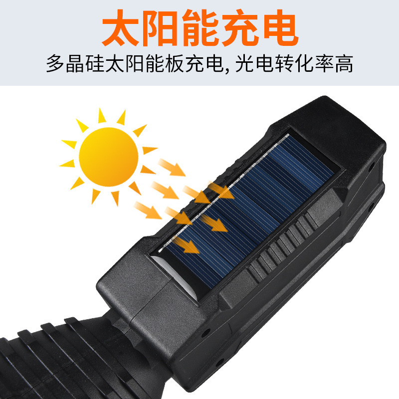 New high-intensity searchlight, outdoor multi-functional lighting LED flashlight, long-range waterproof charging portable lamp details Picture