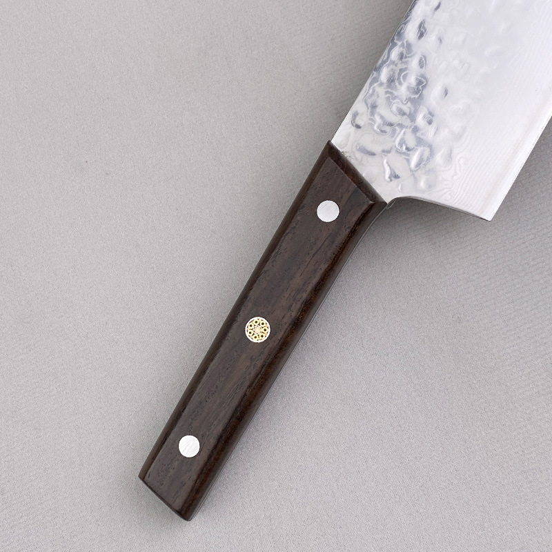 Damascus steel small vegetable cutter, kitchen household stainless steel Chinese kitchen knife, multi-purpose blade, sharp household kitchen knife Specification drawing