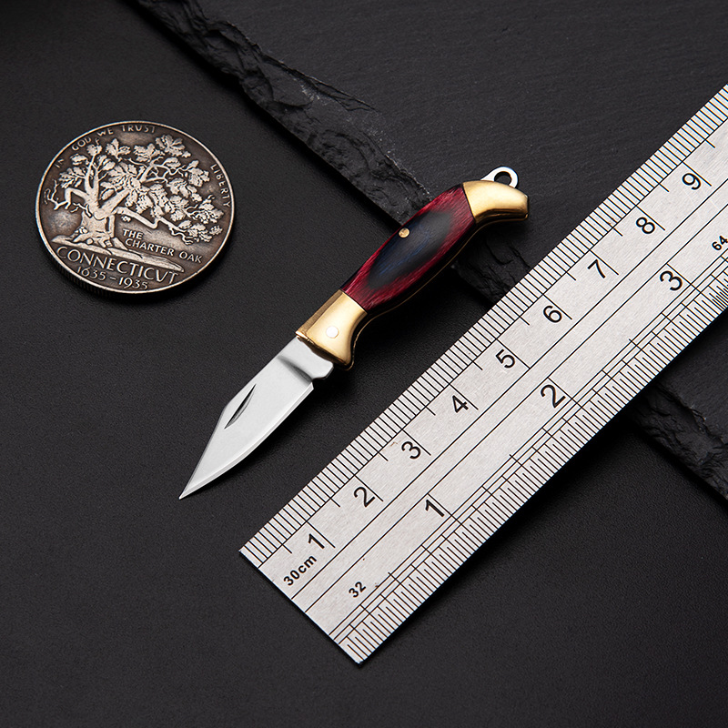 【 Pocket Knife 】 Mini folding knife, legal knife, brass knife, keychain, small knife for opening packages and boxes Specification drawing