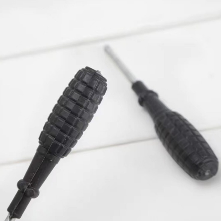 Black 4.0mm cross-shaped grenade handle screwdriver, nickel-plated large handle, 4mm cross-shaped small retractor, furniture delivery Specification drawing