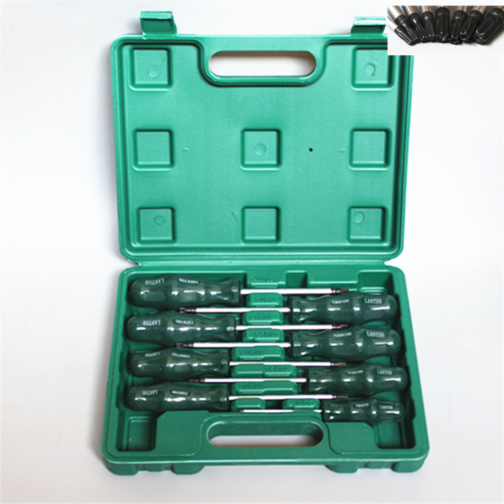 8-piece set of cross-shaped screwdrivers, star screwdrivers, hexagonal screwdrivers, screwdriver screwdriver sets, T-shaped screws Specification drawing