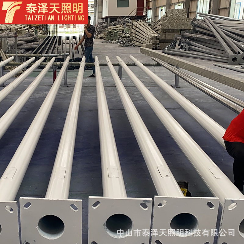 Solar outdoor lighting led street lamp pole manufacturer, 6m, 8m, 9m hot-dip galvanized lamp poles, basketball court and playground lamp poles Application Scenario