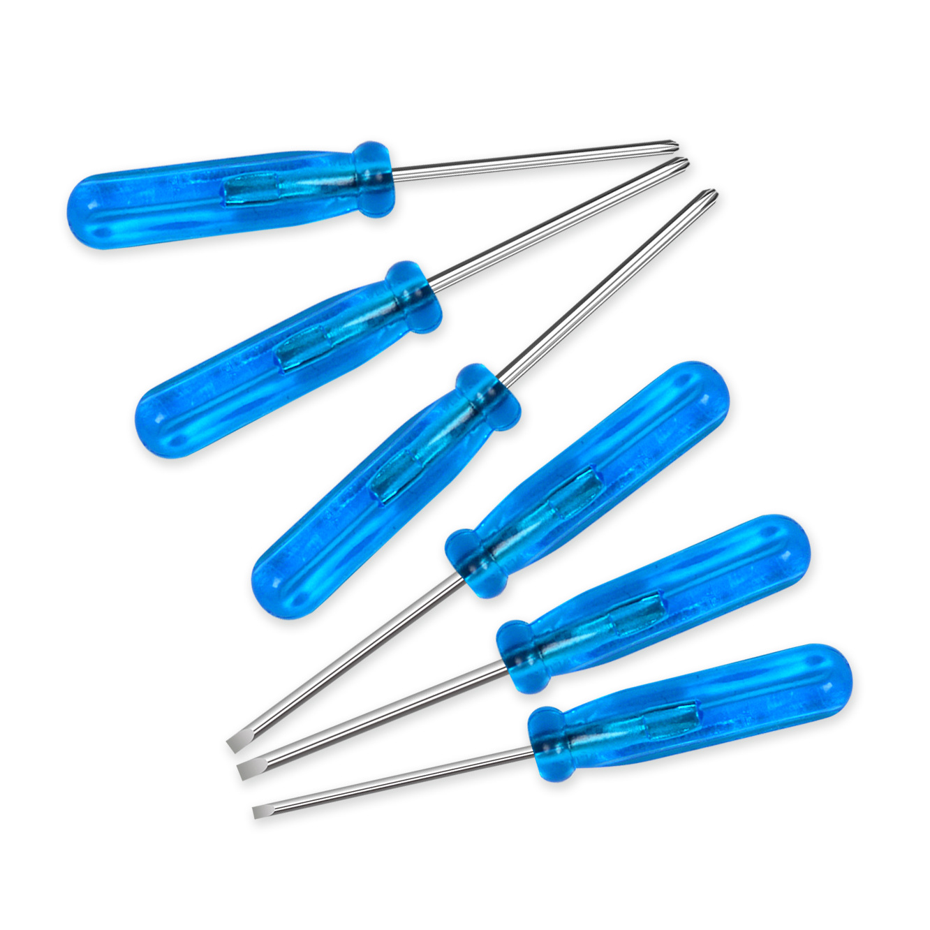 【 Same style at a low price 】 Crystal blue screwdriver with a total length of 45mm, mini screwdriver, a mobile phone repair tool for fun Application Scenario