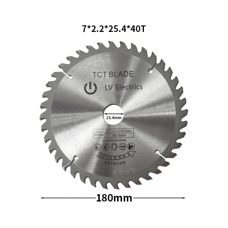 Cross-border exclusive supply of 7-inch hard alloy saw blades, TCT wood saw blades, multi-functional circular saw blades wholesale factory direct supply details Picture