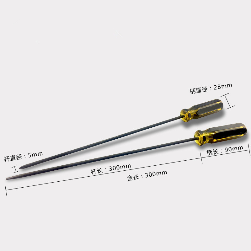 Sewing machine screwdriver, extended flat-head screwdriver, sewing machine screwdriver, sewing machine screwdriver, cross, high-hardness magnetic screwdriver Specification drawing