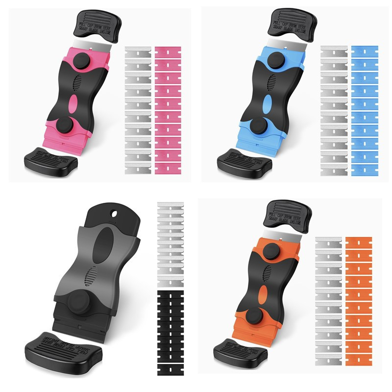 Extended glue removal small scraper, car film application tool, daily cleaning small shovel, cross-border multi-functional double-head decontamination full figure