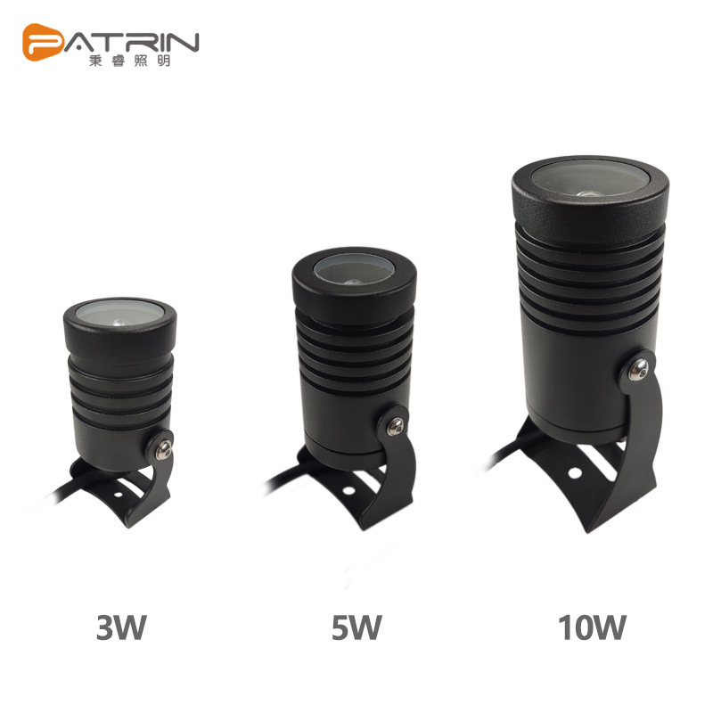 LED outdoor waterproof narrow beam spotlight, 3-degree focused long-range floodlight, strong light column, wall-washing beam light details Picture