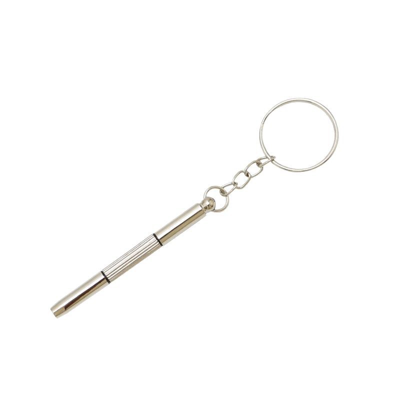 Three-in-one portable eyewear repair tool with a three-in-one screwdriver with a hanging ring for mobile phones and watches Item Picture