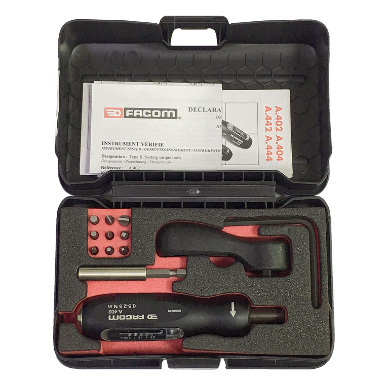 Imported French FACOM 1/4 "Square torque screwdriver set A.402J2 / A.404J2 Item Picture