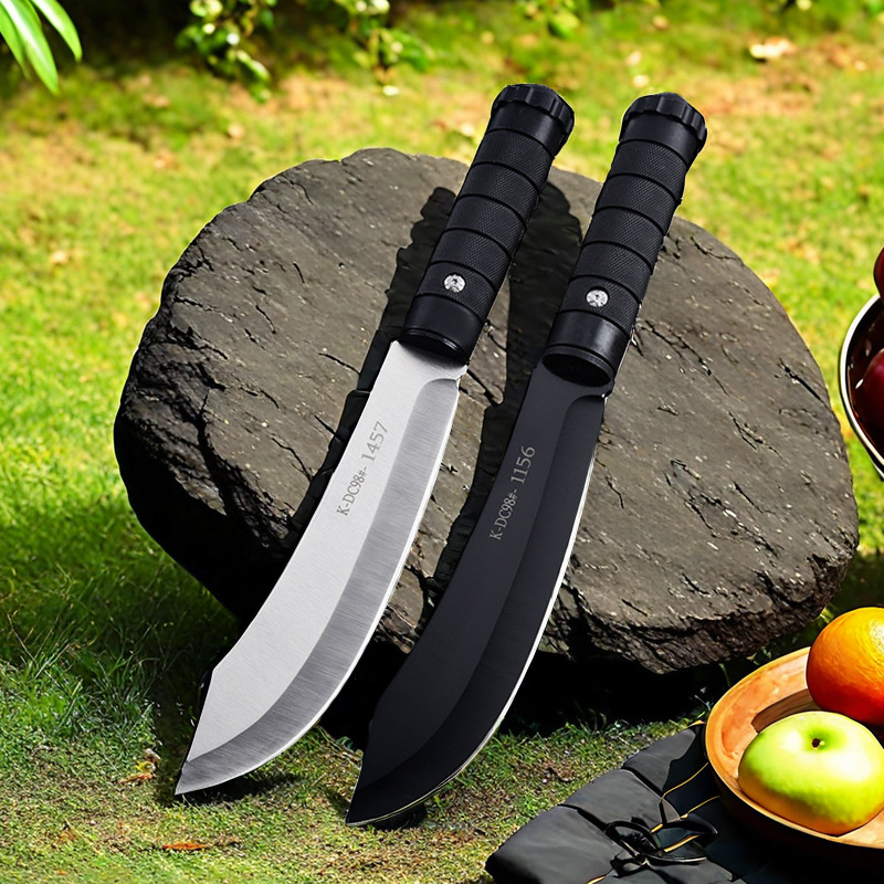 Outdoor knife, sharp camping fruit knife, household multi-functional knife, bone-removing and meat-cutting knife, high-hardness straight knife, portable knife full figure