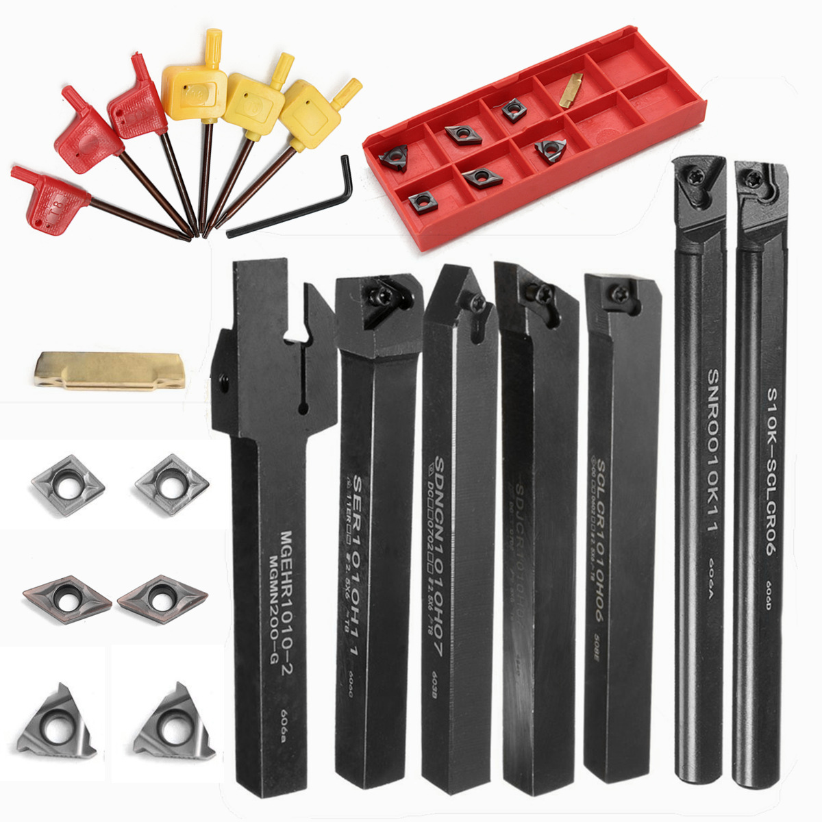 7-piece knife handle set: 10mm knife handle with 7 pieces and 7 blades full figure