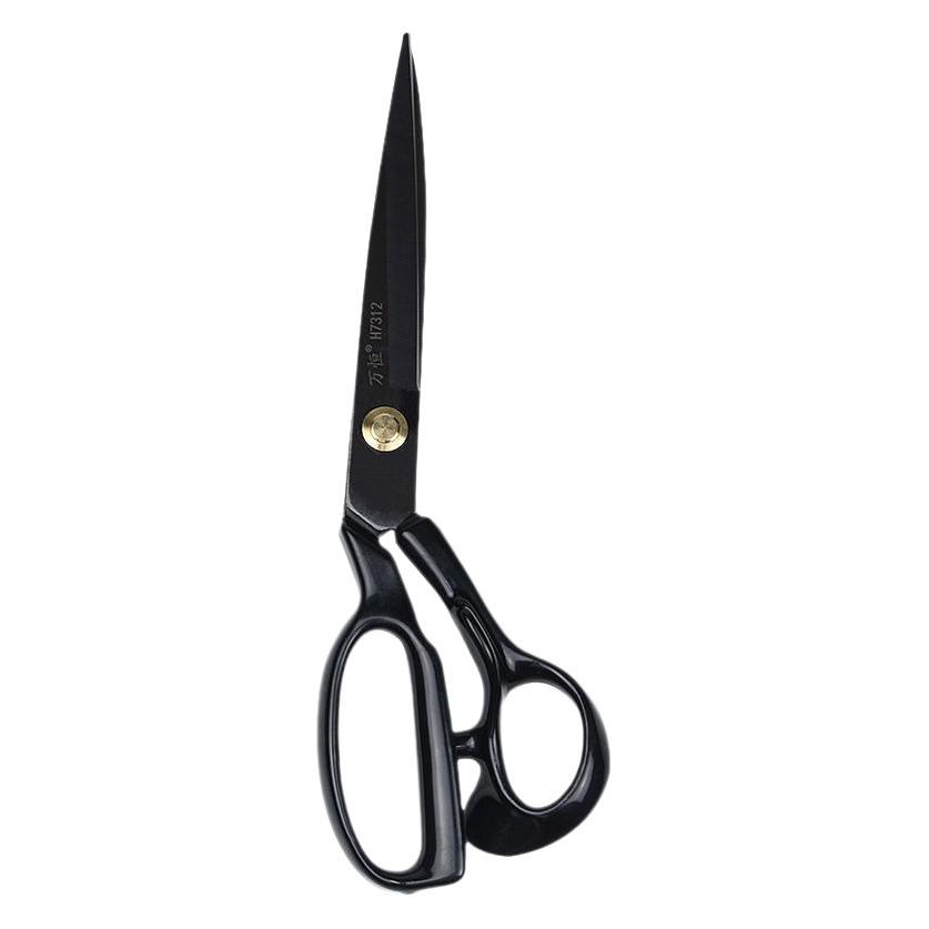 Wan Heng Tailor Scissors, clothing sewing and fabric cutting scissors, household leather large scissors, aluminum handle dipped plastic, new style with ear protectors Item Picture