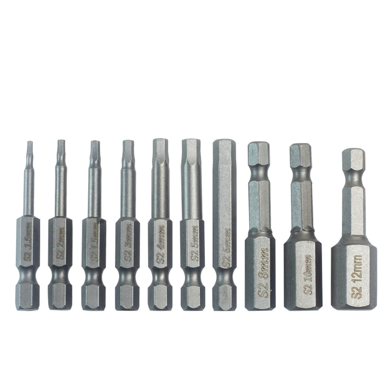 Carefully selected 10-piece set of 100mm/50mm length hexagon socket socket, S2 magnetic socket socket details Picture
