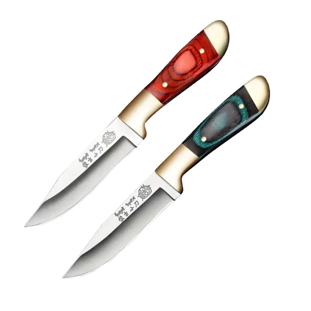Hand-held meat knife, exquisite small knife, Western cuisine knife, wooden handle, hand-held mutton knife, multi-functional household fruit knife, outdoor knife Item Picture