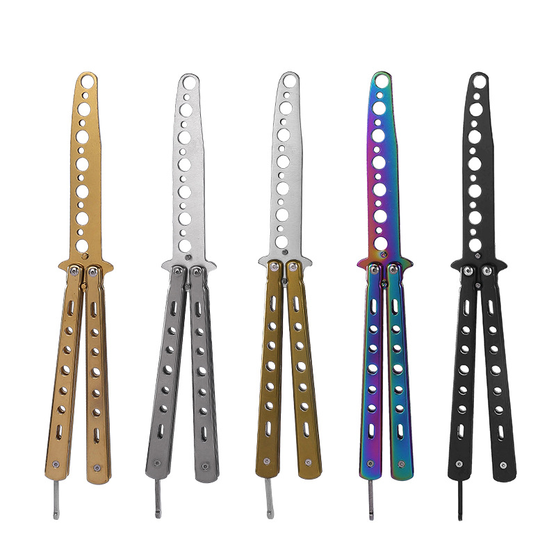 【 Original Manufacturer 】 Wholesale csgo butterfly knives, practice knives, outdoor training knives, stainless steel folding and swinging knives in stock Item Picture