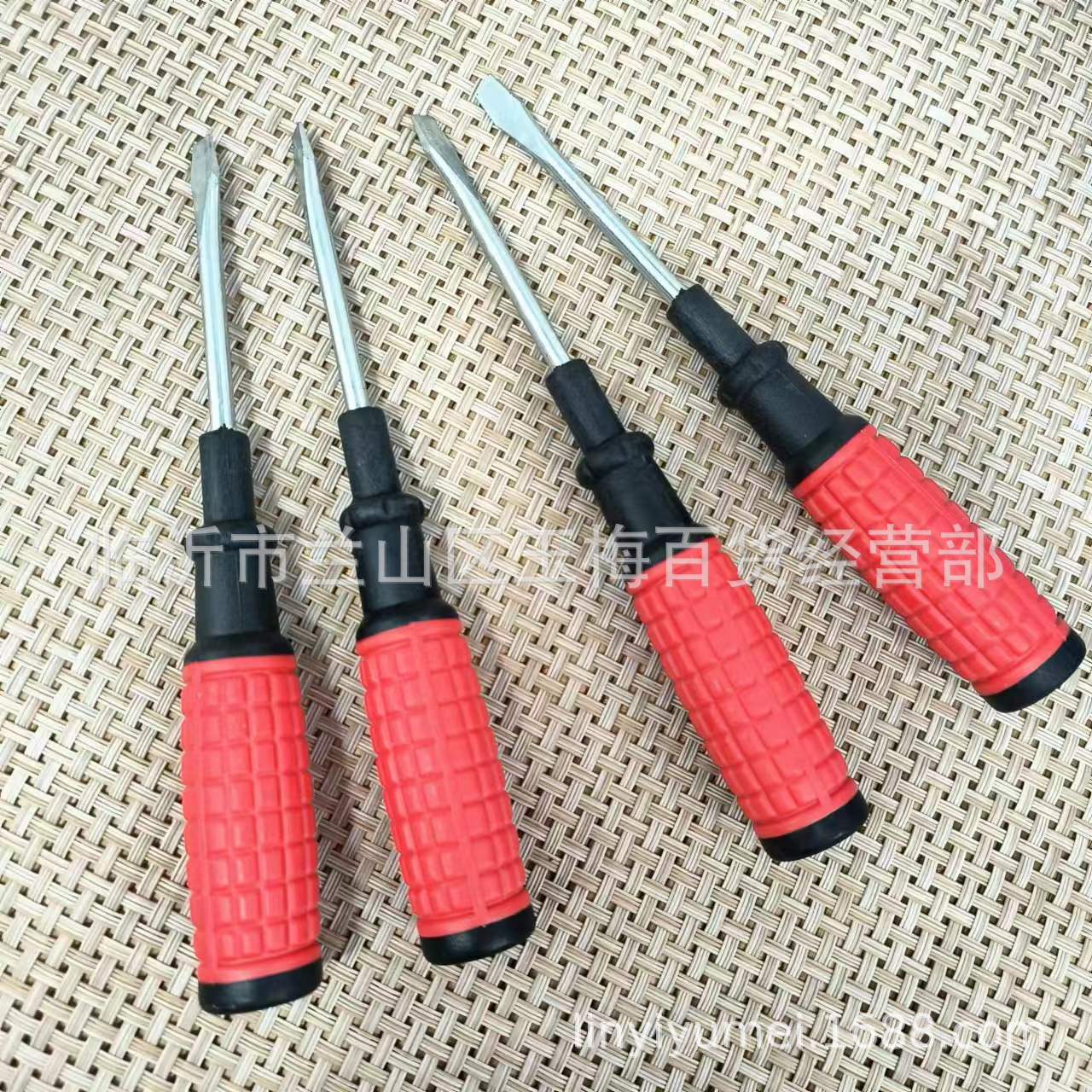 Pengfa brand 3-inch one-letter hand-held grenade with red handle screwdriver, one-yuan store stock full figure