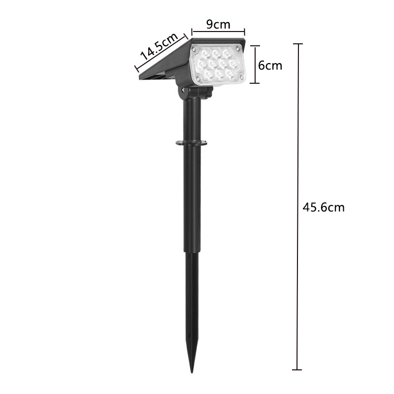 Cross-border solar lawn lights, LED waterproof outdoor spotlights, landscape garden, villa courtyard ground insertion tree lights Item Picture