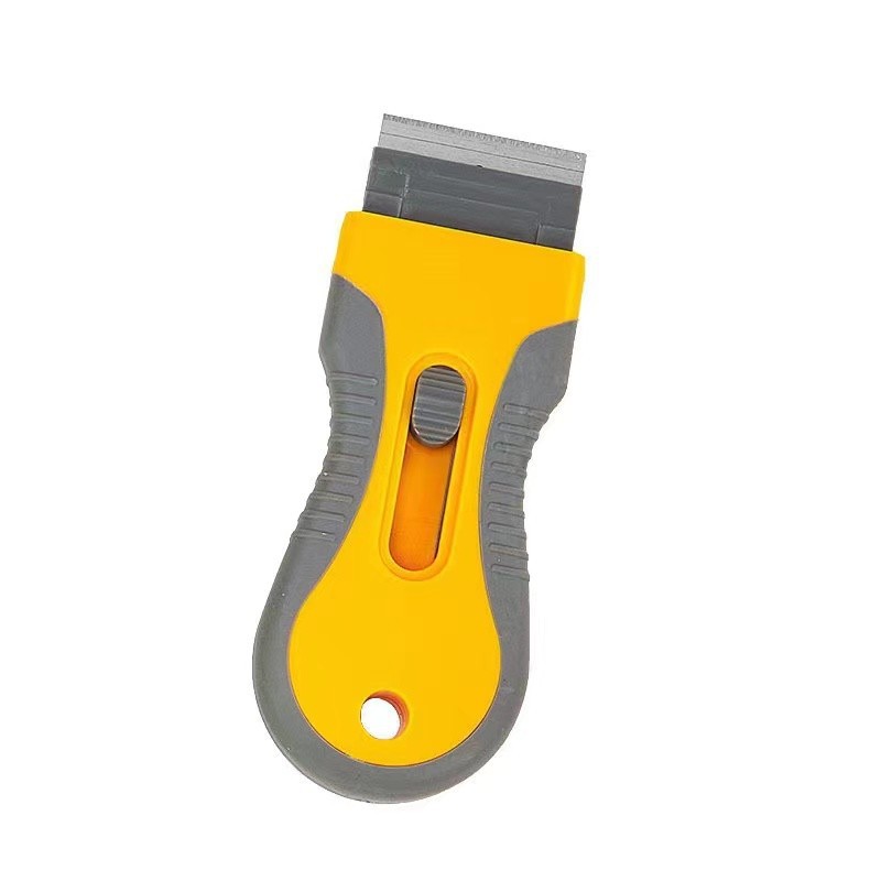 Extendable small glue removal scraper, multi-functional tool for car film application and glass, floor cleaning scraper, wallpaper application scraper undefined