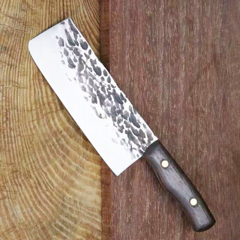 Hammer-patterned forging bone-chopping knife, special knife for chopping bones, kitchen knife, butcher's special axe for cattle and sheep, bone-chopping knife details Picture