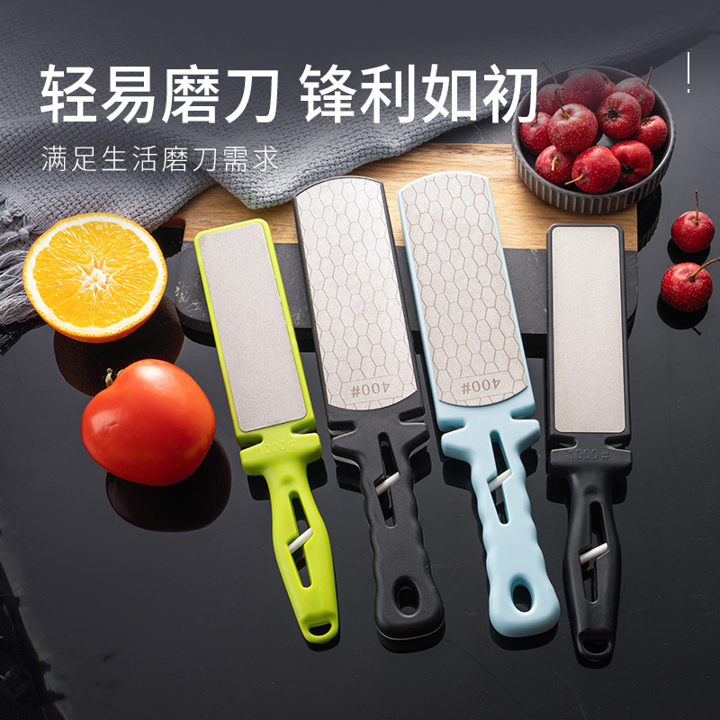 The manufacturer's 400-mesh diamond sand kitchen knife whetstone is a magic tool for household kitchen multi-functional knives and diamond knife sharpeners full figure