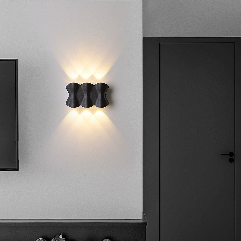 Minimalist wall lamps, Nordic creative staircase, bedroom headboard, living room, room, outdoor waterproof corridor, corridor, courtyard details Picture