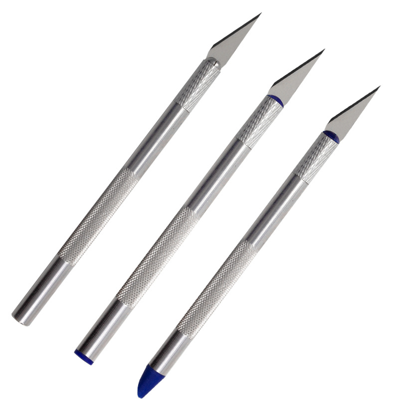 Engraving knife set, aluminum alloy engraving knife, journal engraving knife, pen knife, model-making tools, mobile phone film application, utility knife Item Picture