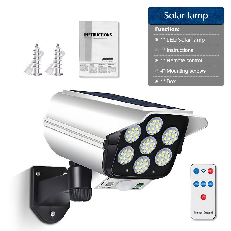 Cross-border solar lighting lamps, outdoor simulation monitoring lamps, camera lamps, automatic sensor garden lamps, waterproof wall lamps Application Scenario