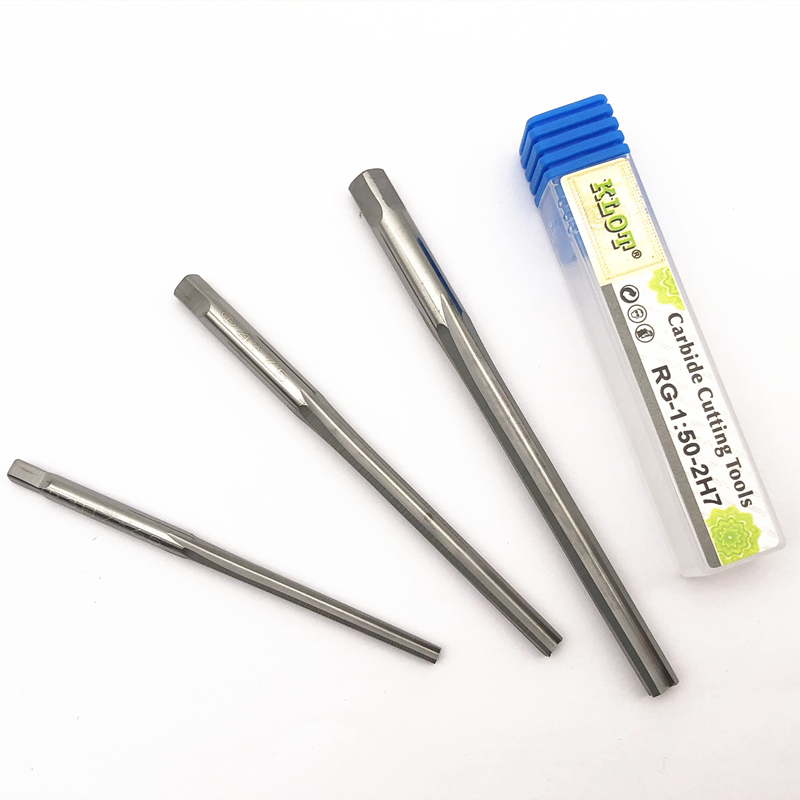ll tungsten steel reamer 1:50 integral alloy taper reamer Tungsten steel reamer hand and machine pin reamer aluminum plating Item Picture