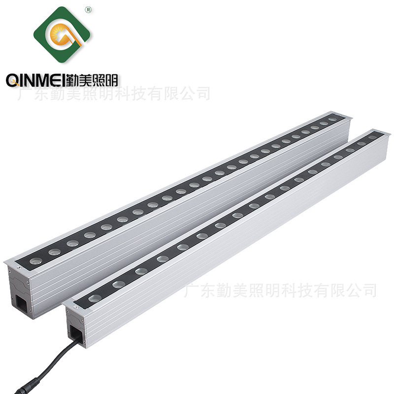LED long strip ground light 18WRGB seven-color ground light 36W strip embedded park square step floor tile light Item Picture