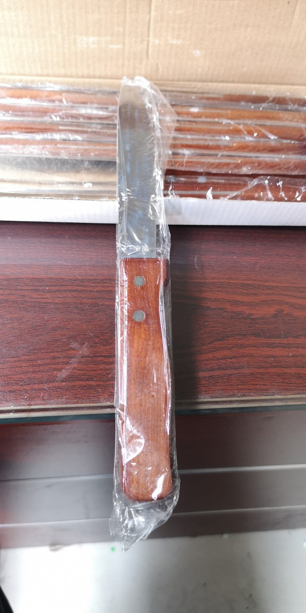 Wooden handle steak knife, steak knife, Western cuisine knife, wooden handle tableware manufacturer inventory handling, no return, no exchange undefined