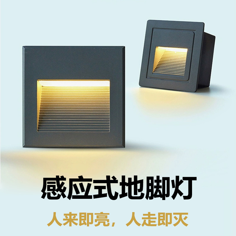 Outdoor corner lights, led floor lights, waterproof sensor step lights, embedded building step lights, hotel corridor lights Application Scenario