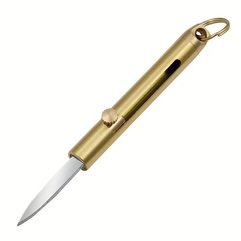 EDC mini knife, portable telescopic knife, keychain pendant, gift, self-defense knife, key knife, dismantling express delivery tool Item Picture