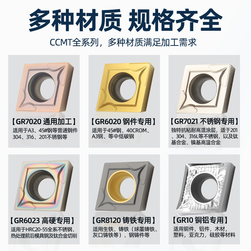 Special rhombic CNC inserts for quenched steel, inner hole ccmt060204/08 boring, turning, boring and lathe tool grain Application Scenario