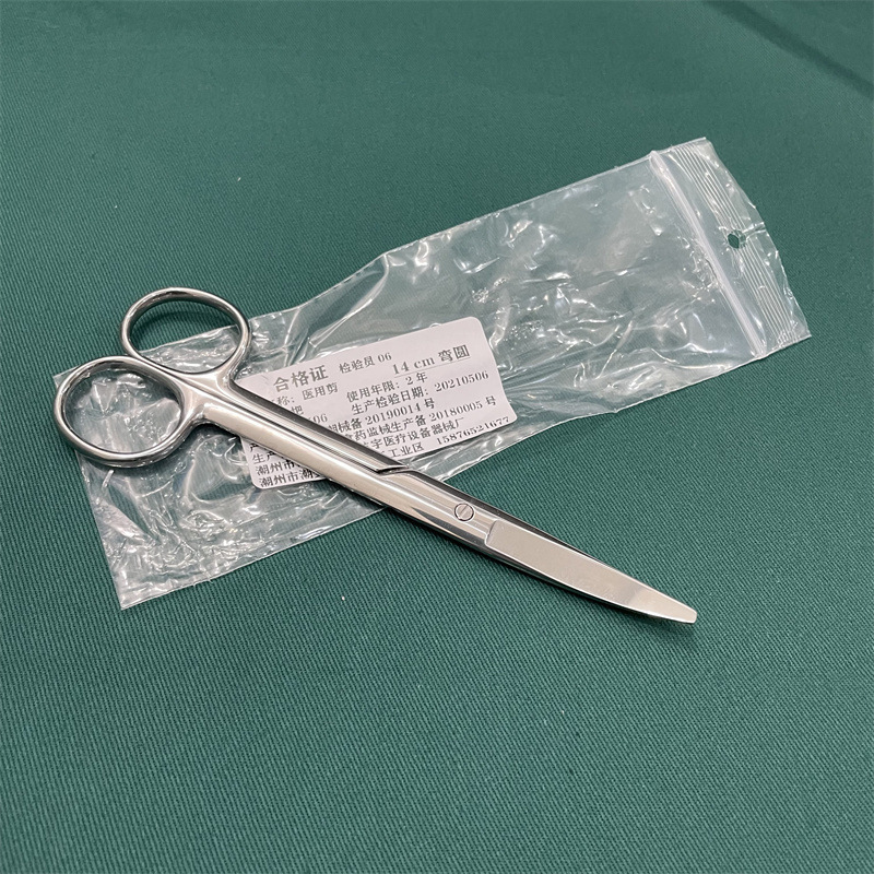 Medical scissors, stainless steel straight round curved pointed surgical scissors, surgical gauze suture removal knives, beauty knives, laboratory dissection scissors Specification drawing