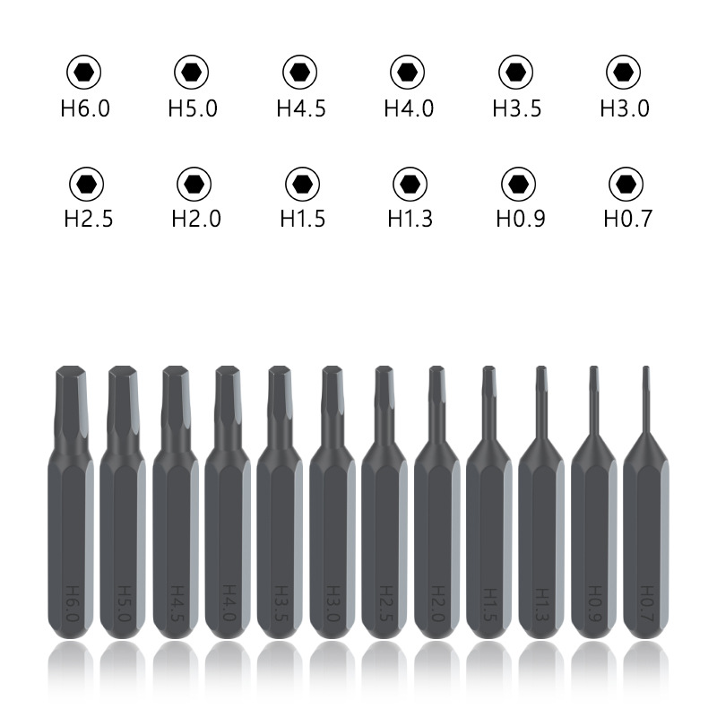 Five-angled screwdriver bit, small screwdriver bit, 28mm precision repair screwdriver bit, high steel factory undefined
