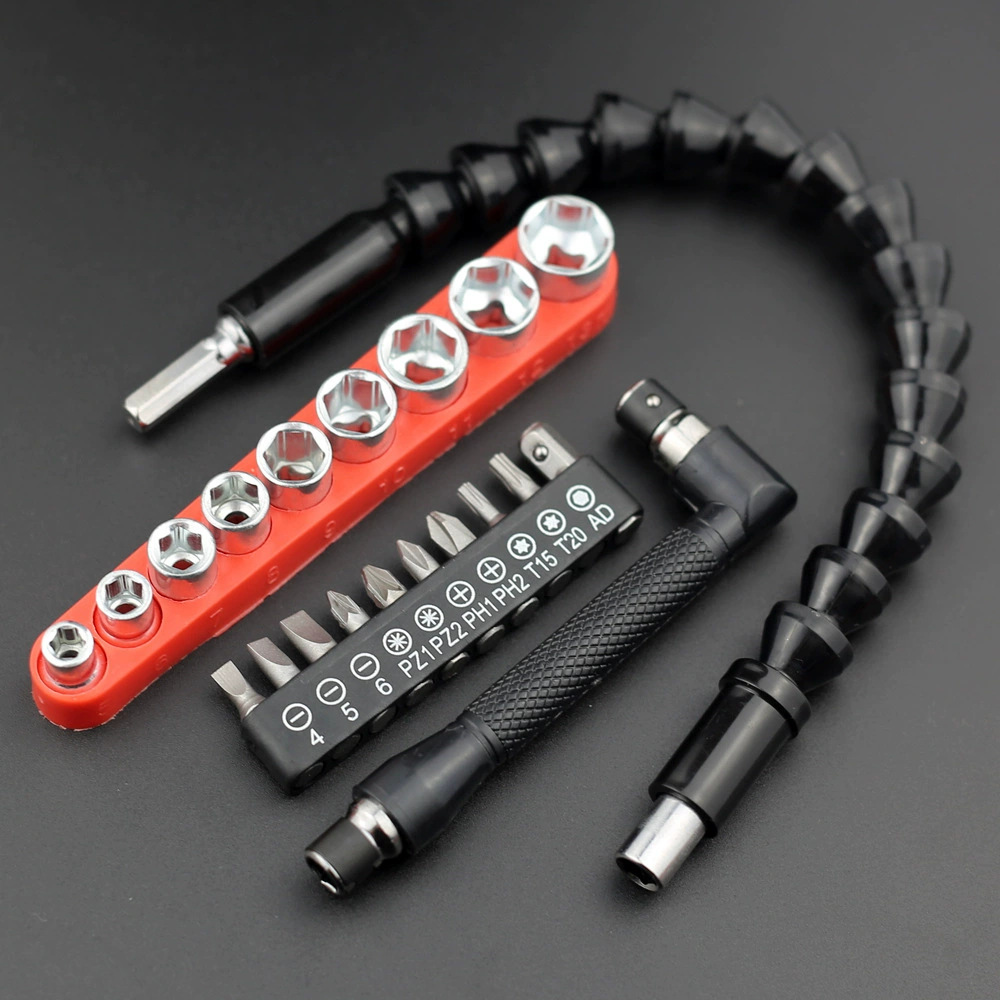 Your double-head socket wrench, 7-shaped L-shaped wrench, 6.35 air wrench, screwdriver, screwdriver, extension rod, 1/4 right-angle handle full figure
