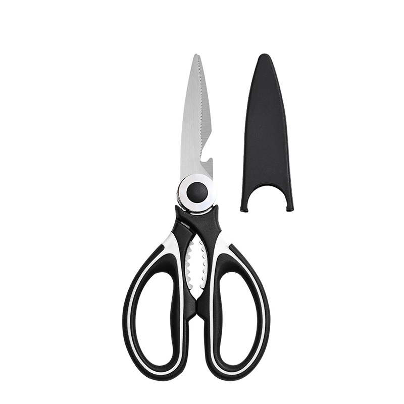 Stainless steel multi-functional kitchen scissors, food scissors, powerful chicken bone scissors, meat household barbecue scissors, complementary food scissors, kitchen utensils Item Picture