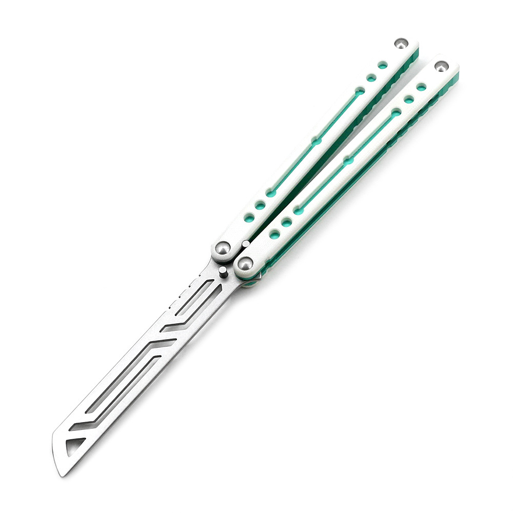 The Nautilus V2 Nautilus Butterfly knife, unedged G10, is a practice and training knife for swinging undefined